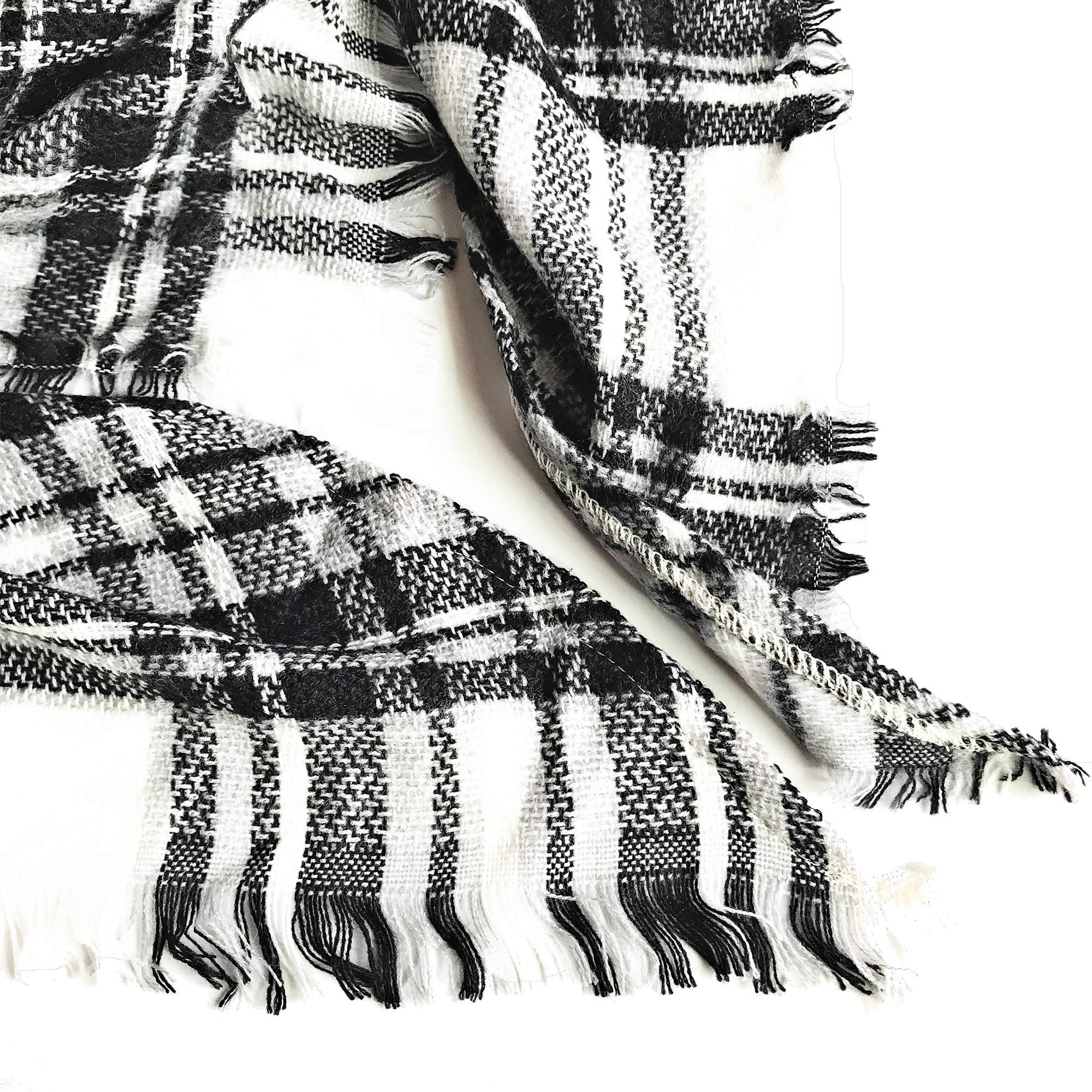 Women's Scarf Shawl Wrap Knit Cashmere Feel Long Soft Plaid Tartan Triangle Winter Fall Blanket Women's Scarf Shawl Wrap Knit Cashmere Feel Long Soft Plaid Tartan Triangle Winter Fall Blanket