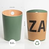 Kazai Bennet Design Paper Bin Green - Real Wood Veneer Waste Basket view 7