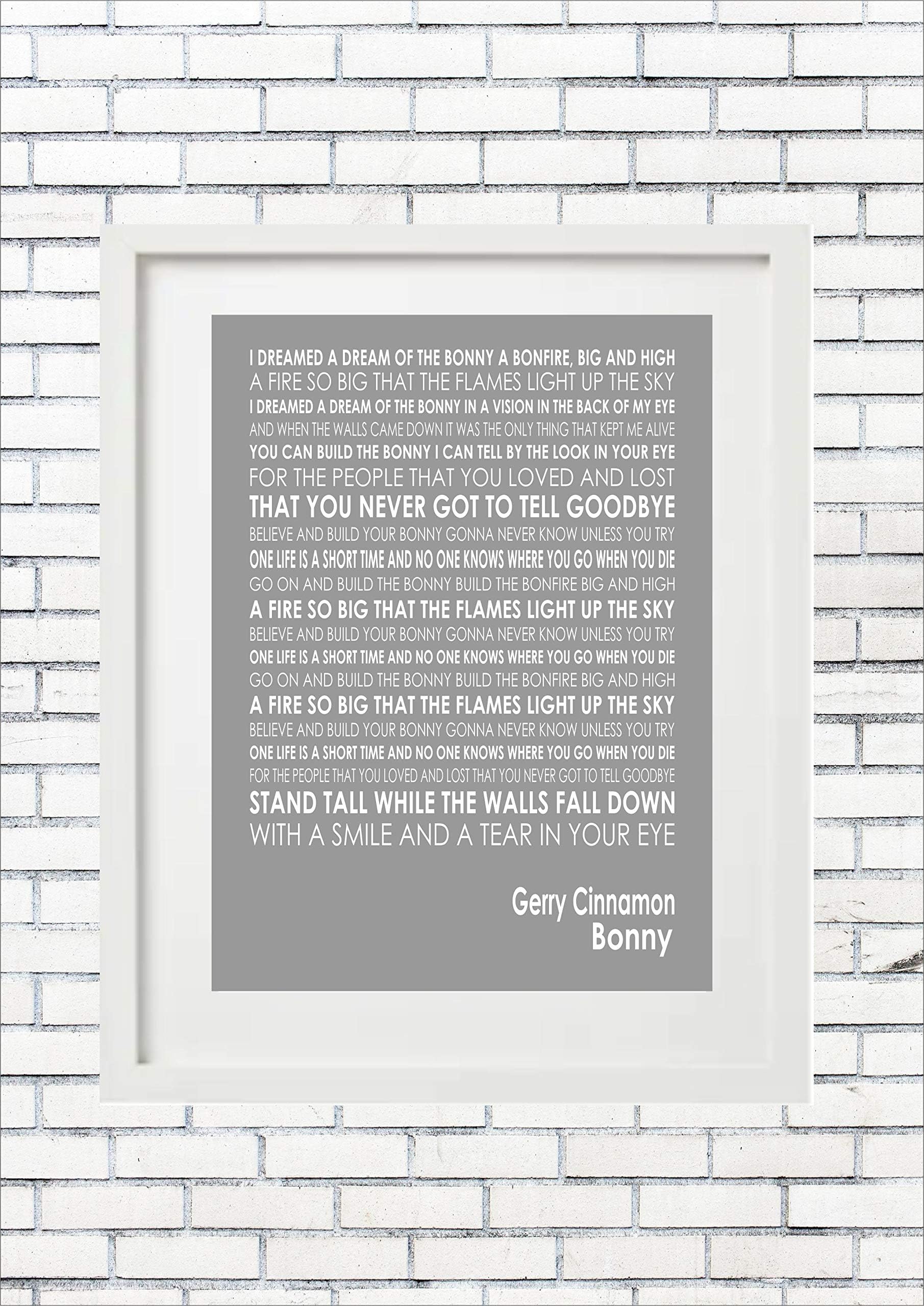 BONNY โ GERRY CINNAMON Art Unframed Print Poster Canvas Framed Frame A4 A3 A2 A1