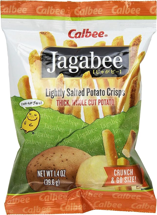 Calbee Jagabee Lightly Salted Potato Sticks, 1.4 Ounce (Pack of 8) by