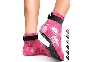 BPS ‘Storm’ Neoprene Socks 3mm Water Socks Sand Proof Wetsuit Booties Sand Socks for Beach Volleyball Sand Soccer Sports