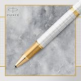 Parker IM Rollerball Pen Premium Pearl Lacquer Gold Trim Fine Point Gift Box view 4