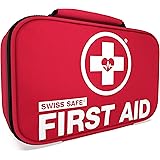 Swiss Safe 2-in-1 First Aid Kit (120 Piece) + Bonus 32-Piece Mini First Aid Kit: Compact, Lightweight for Emergencies at Home