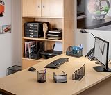 Osco Small Wiremesh Desk Organiser 6 Compartments 1 Drawer Black view 7