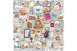 MiStar 64 PCS Book Stickers for Kindle, Bookish Inspirational Reading Stickers for Kindle Case, iPad, eBook Reader, Laptops, Matte Waterproof Decorating Book Accessories Gifts for Kids Adults Readers