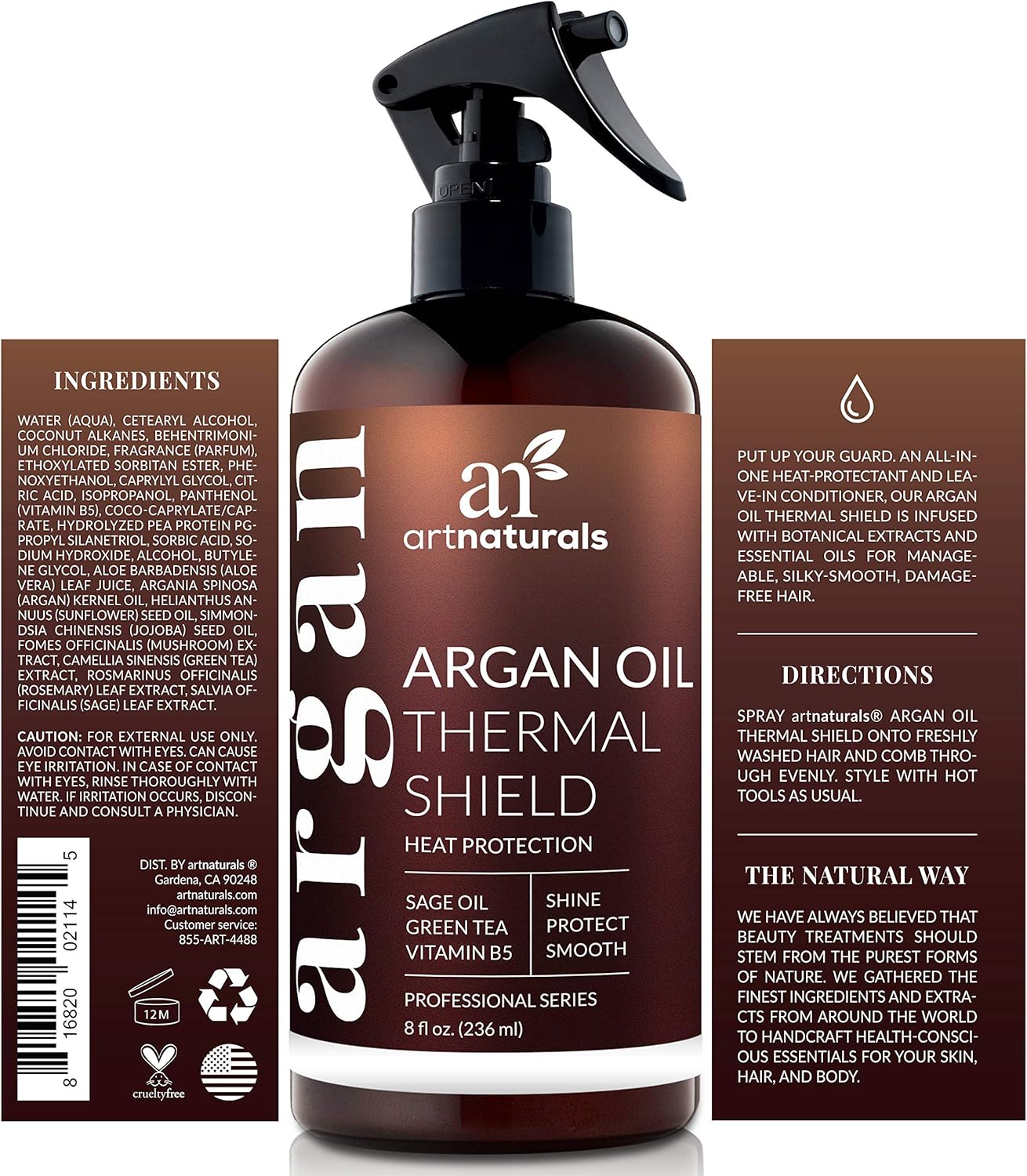 ArtNaturals Argan Oil Thermal Shield Heat Protection ,(8 Fl Oz / 236ml