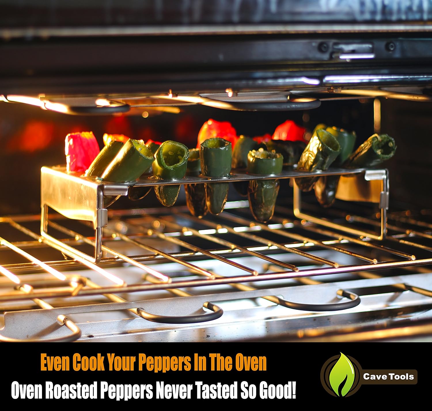 Jalapeno Grill Rack & Pepper Corer Tool - Large 24 Capacity Roaster - Holder Also For Cooking Chili or Chicken Legs & Wings Roasting on BBQ Smoker or Oven - Dishwasher Safe Stainless Steel Accessories : Garden & Outdoor