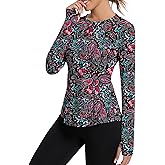 Avoogue Women UPF 50+ UV Shirts Long Sleeve with Thumb Holes Workout Sun Shirt Quick Dry Athletic Hiking Running Tops