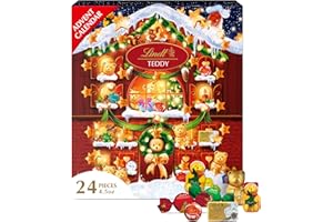 Lindt Holiday Teddy Bear Chocolate Candy Advent Calendar, 4.5 oz.