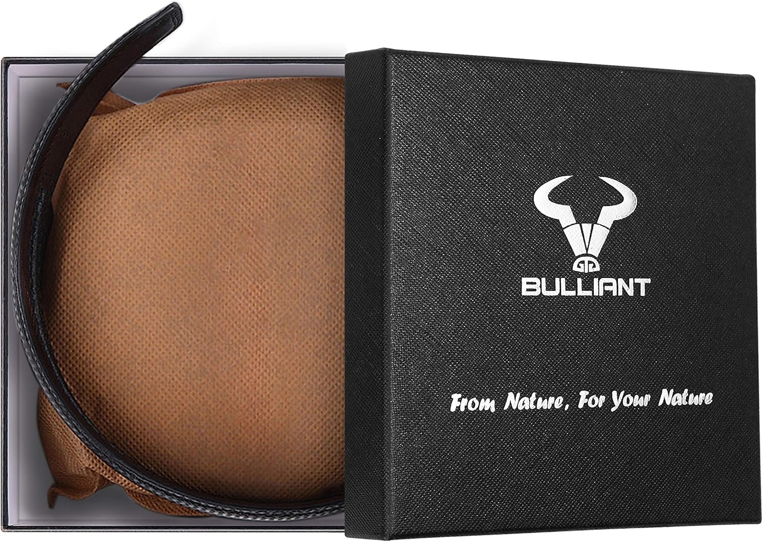 Mens Belt, Bulliant Genuine Leather Belt Adjustable for Men's Dress Jeans Golf Belt, Trim For Any Length at  Men’s Clothing store