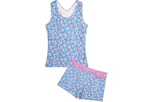 Uhnice Girls Swimsuit Two Piece Tankini Swimwear with Boyshort