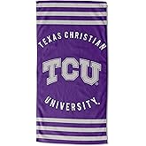 Northwest NCAA TCU Horned Frogs Beach Towel, 30" x 60", Stripes