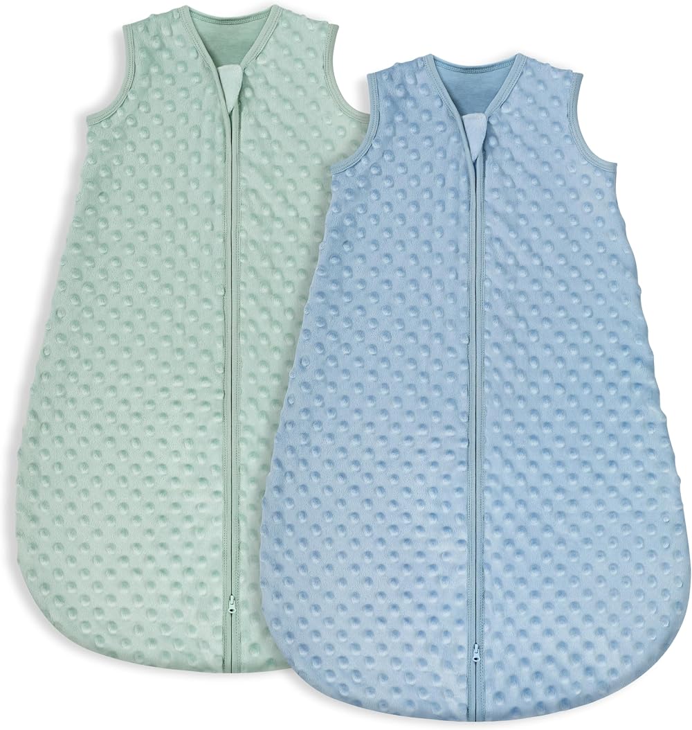 Yoofoss Baby Sleeping Bag 1.5 Tog 18-24 Months 2 Pack Plush Dots