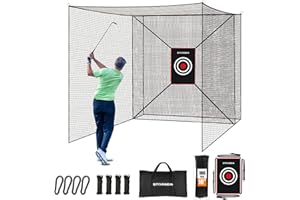 Storgem Golf Batting Cage Net with Extra Striking Net, Net Only, Heavy Duty Golf Hitting Practice Net, Backyard Batting Cage for Sports Training