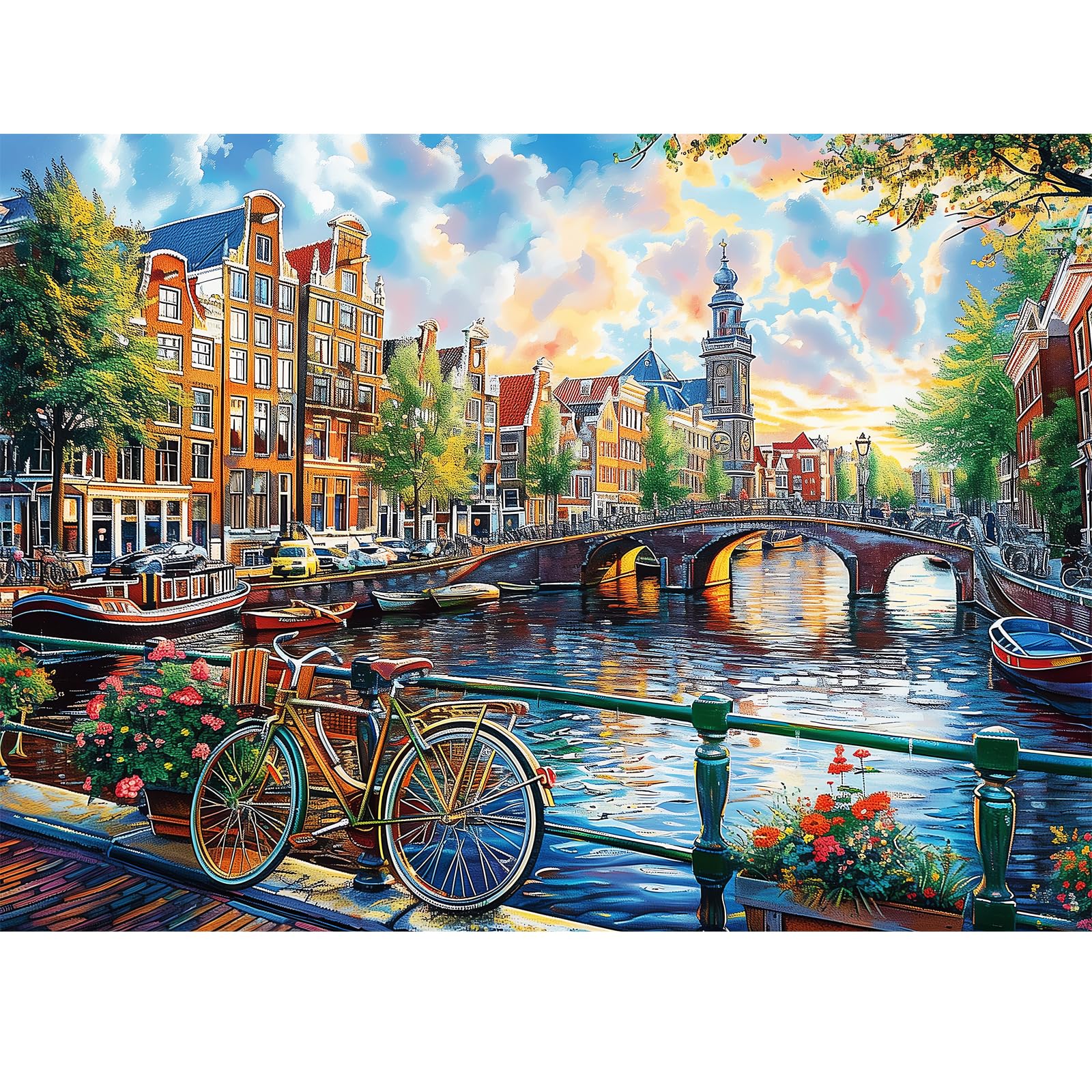 Jigsaw Puzzles 300 Pieces for Adults Bike Puzzles for Kids Ages 8-10 10-12 Puzzle Games 300 Piece Puzzle Recycled Cardboard Puzzles Educational Toys Gift Family