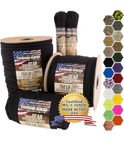 Paracord Planet Holiday Colors 550 Paracord – Great For DIY, Bracelets, And Lanyards – You're A Mean One (25 Feet