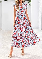 PRETTYGARDEN Women's 2025 Summer Floral Midi Dress
