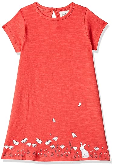 Baby Girls Dress (SB787-1_Coral_18-24 M)