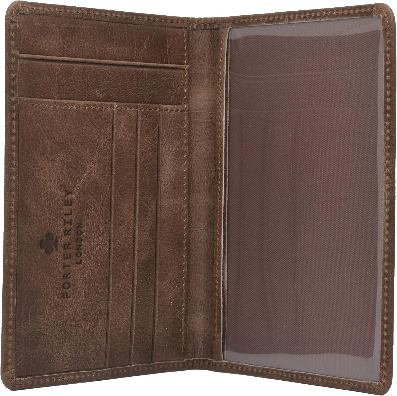 PORTER RILEY - Premium Leather Passport Holder/Case/Cover/Travel Wallet (Dark Brown) - Image 5