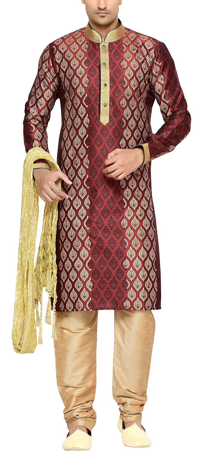 indian poshakh men's silk sherwani