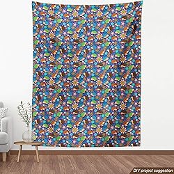 Lunarable Animal Fabric by The Yard, Cartoon