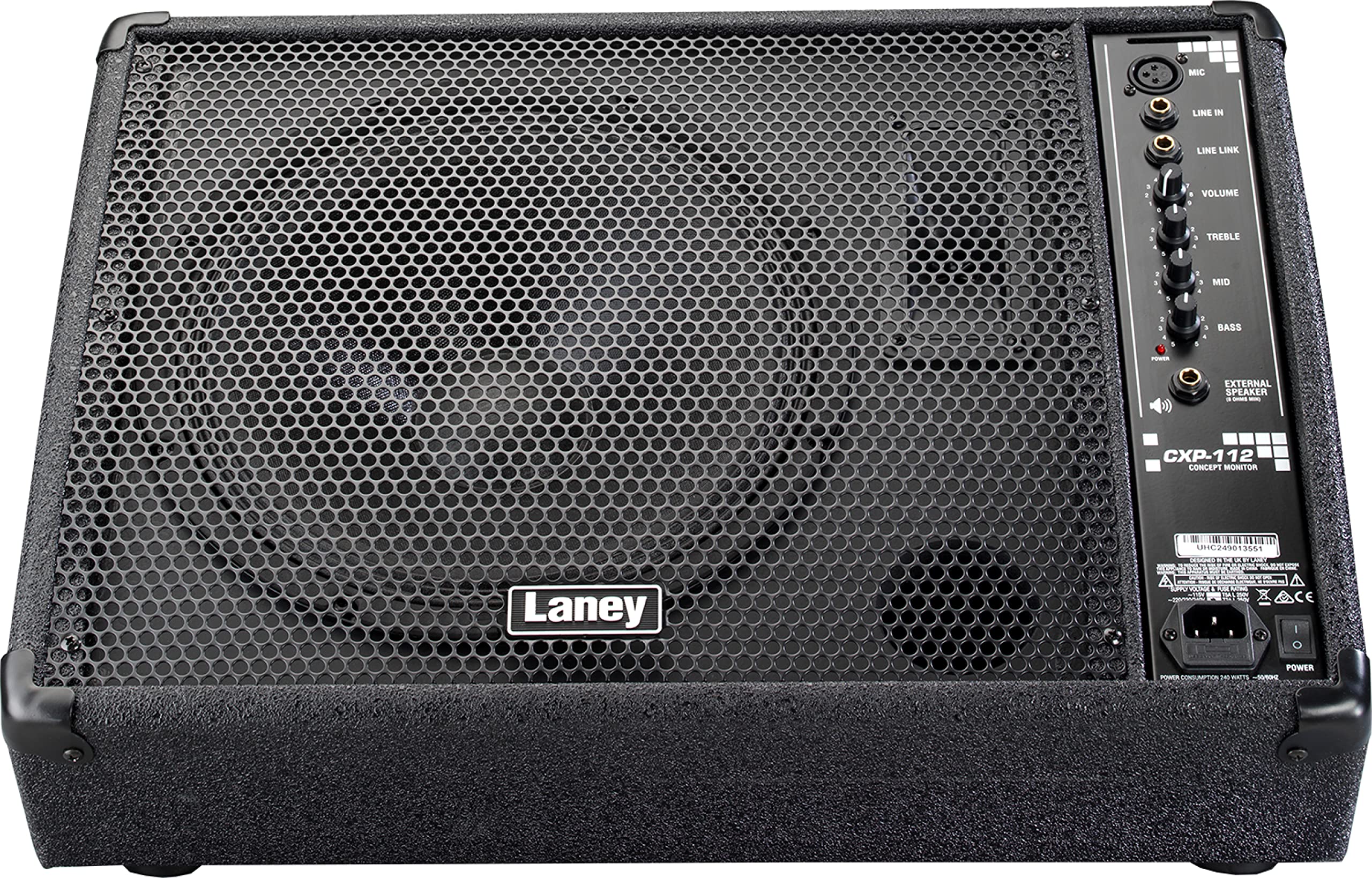 Laney CONCEPT Series CXP-112 - Active Stage Monitor - 240W - 12 inch Woofer plus Horn,Black