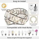 Giggi Modern Chrome Light Shade with Clear Acrylic Crystals 29cm Pendant view 3