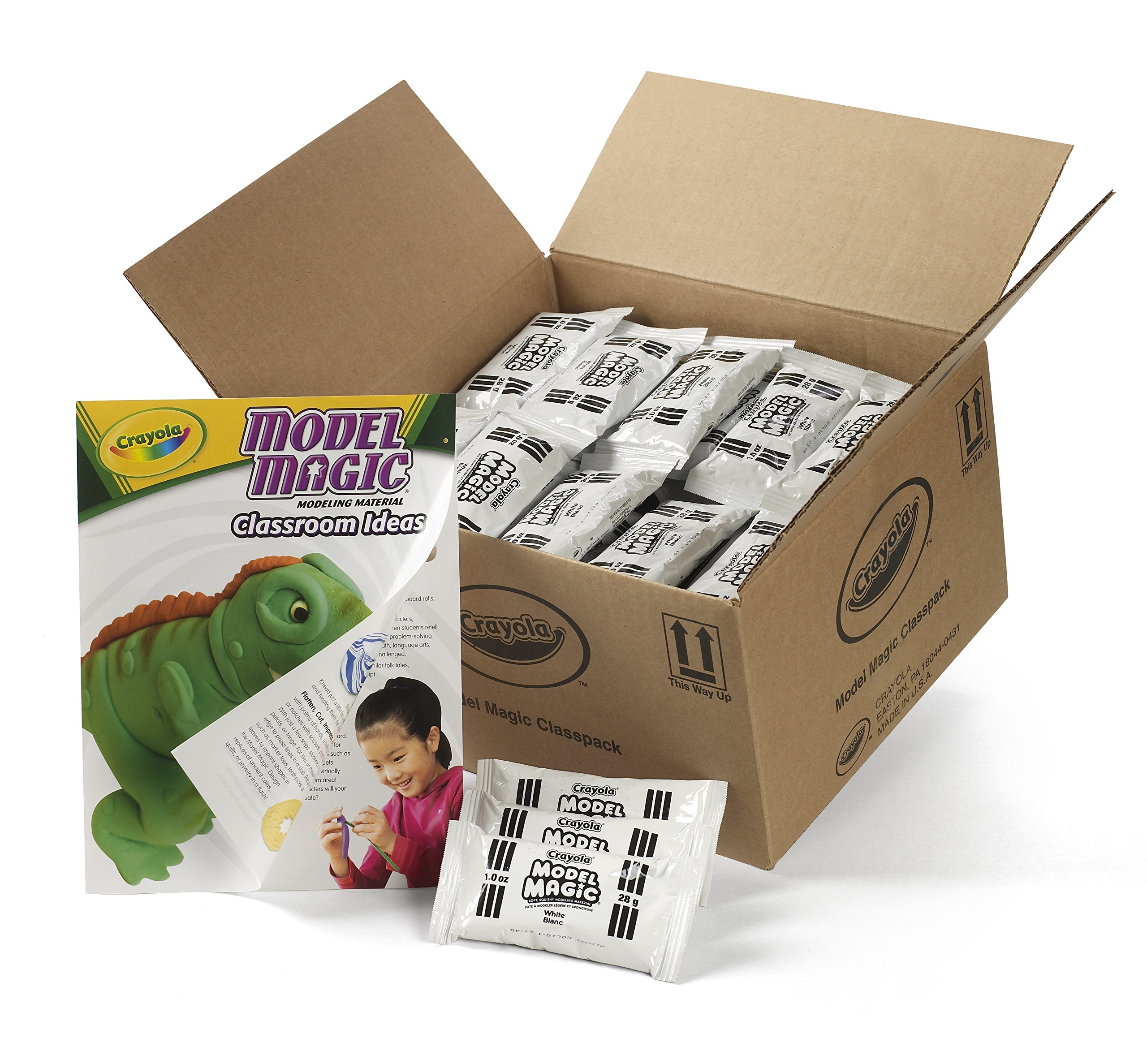 Crayola Model Magic Classpack, White Clay, Modeling Clay Alternative, 75 Single Packs