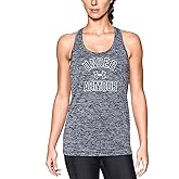 Under Armour UA Tech Women's Heathered Racerback Tank Top (Black/White, Large)