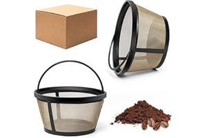 8-12 Cup Reusable Filter Basket With Closed Bottom Fits MrCoffee Coffee Maker and Brewer - Permanent Filter Replacement for M