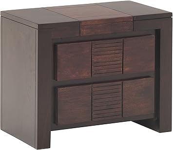 The Jaipur Living Nairobi Bed Side Cabinet (Wenge Finish, Brown)