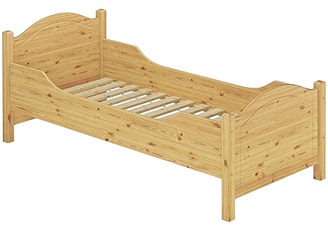 Erst-Holz 60.40-09 Seniorenbett extra hoch - mit Rollrost - 90x200 - Massivholz Natur