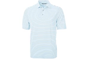 Cutter & Buck Short Sleeve Virtue Eco Pique Stripe Recycled Mens Big and Tall Polo