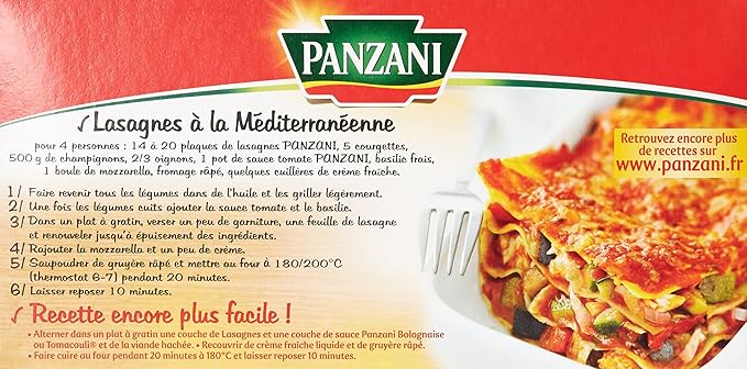 Panzani Pates Lasagnes 500 G Amazon Fr Epicerie