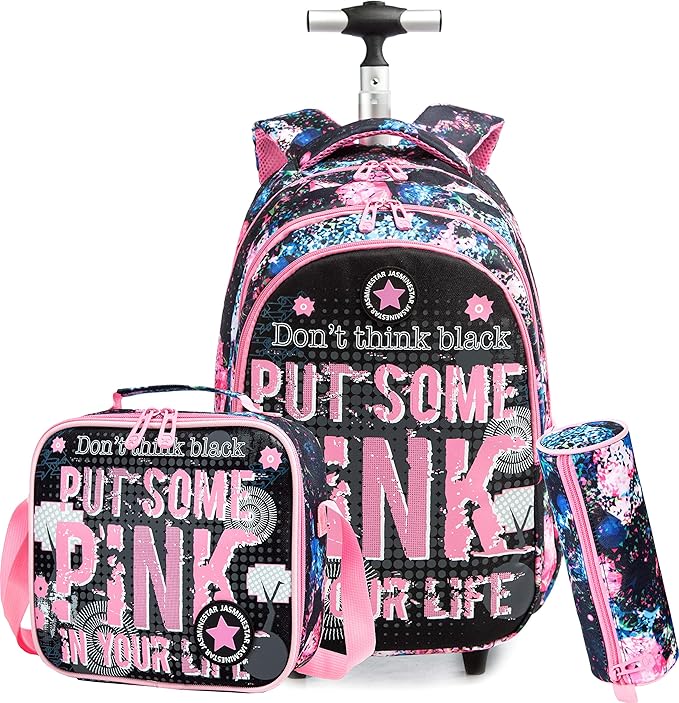 HTgroce 18inch Kids girls Backpack Trolley Bag Girls School Bag