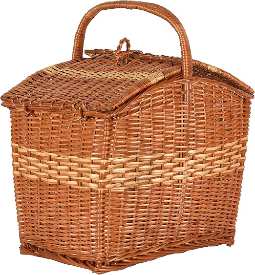 Movers Gallery Cane Laundry Basket, 29 cms x 40 cms x 38 cms, Brown