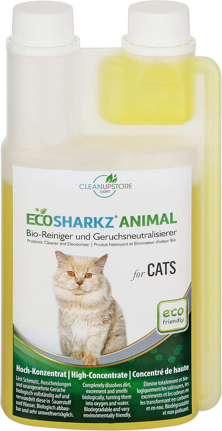 Ecosharkz Best Cat Urine Remover Cleans Litter Tray ANIMAL for CATS