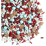 Sweets Indeed - Christmas Sprinkles - Holiday Sprinkle Mix - Sprinkles for Baking - Holiday Cupcake and Cake Topper - Gingerb