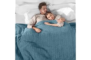 ESTINGO Queen Electric Blanket, Queen Heated Blanket with Two Separate Controllers, Queen Size Large Heating Blanket with 5 Heating Levels & 10 Hours Auto Off, Machine Washable, 84"x90", Slate Blue