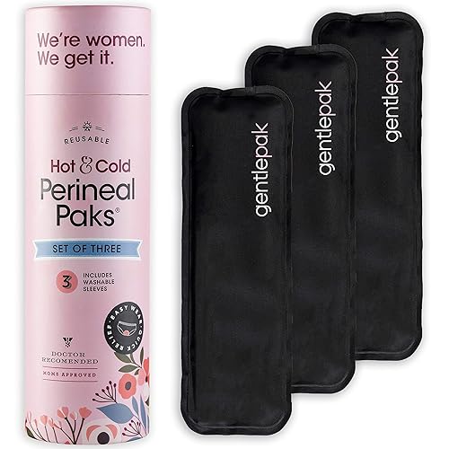 GentlePack Reusable Perineal Ice & Heat Packs with Washable Sleeves for