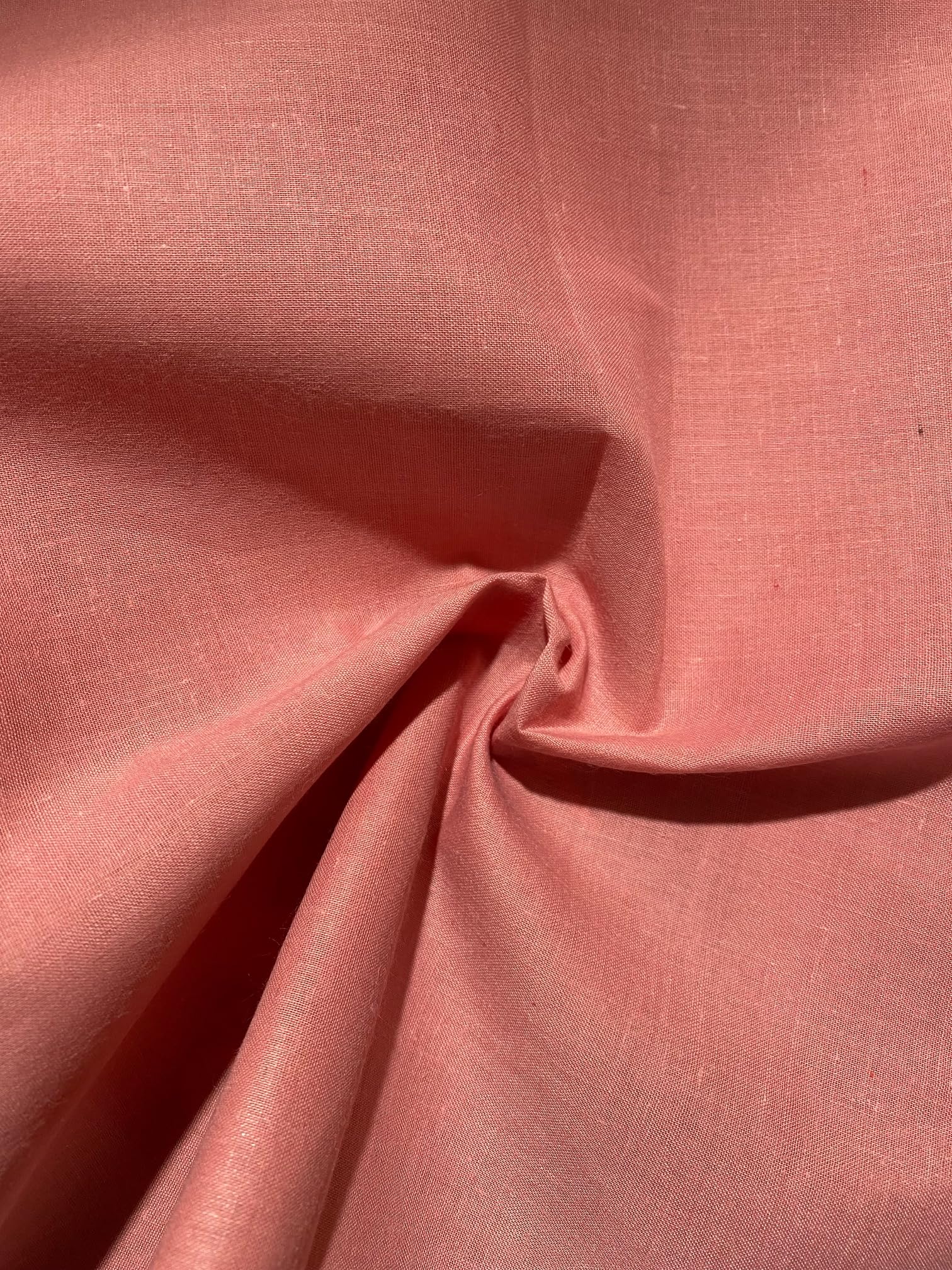 Novato Textiles Plain Polycotton Fabric Dress Craft Material 44" Wide Available in 11 Colours (Dusty Pink, 5 Meter)