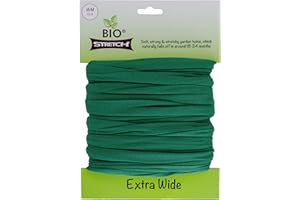 BioStretch Extra Wide Tree Ties and Large Plant String | Environmentally Smart Soft Green Plant Support and Garden Twine (Bio Extra Wide 52 ft / 16M)