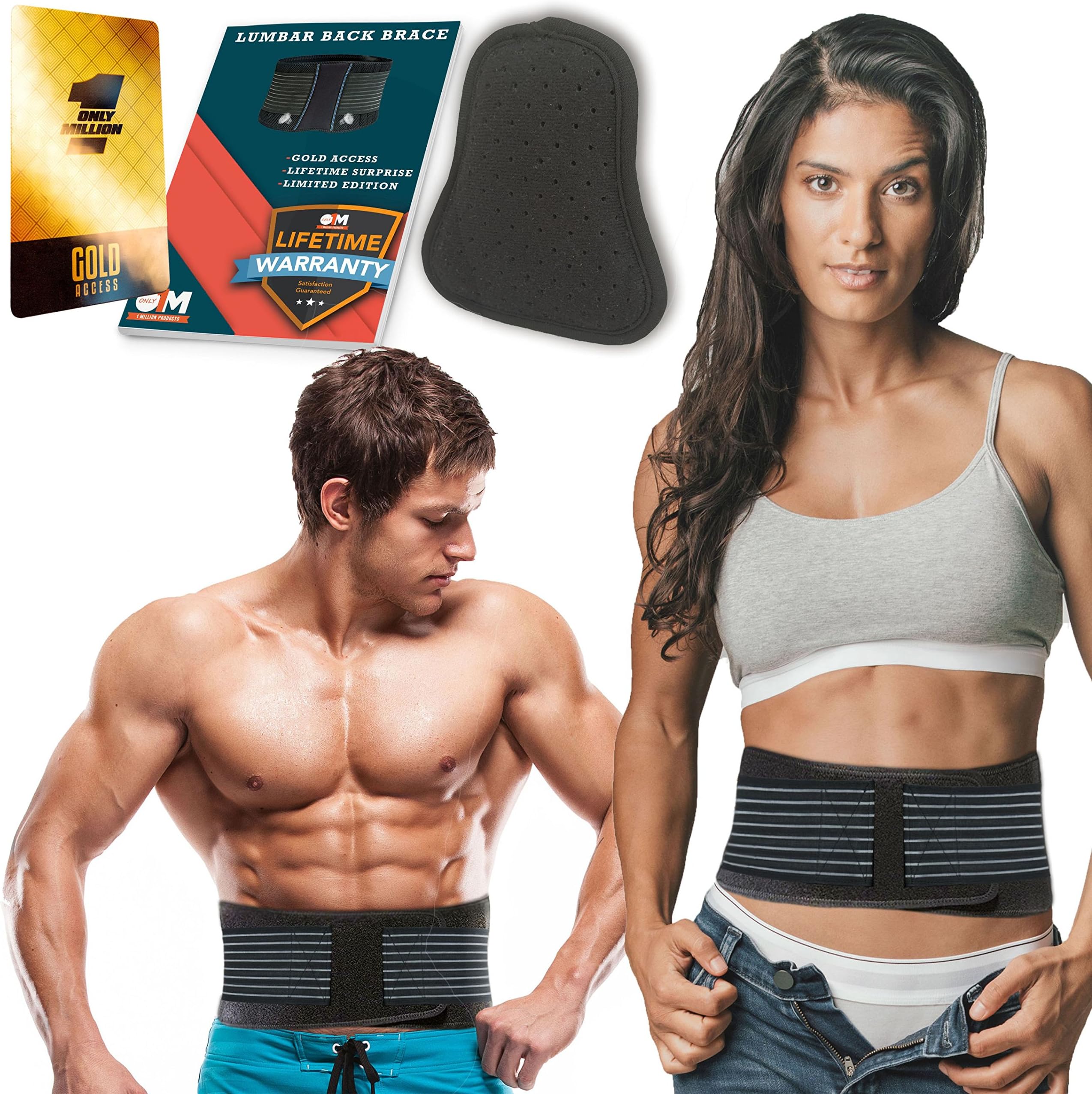 Only1MILLION Lumbar Back Brace Size (MS)