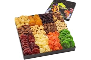 Jumbo Nuts and Dried Fruit Gift Basket, Gourmet Snack Box,in Display Box, Gift Set For Fathers Day, Birthday Party, Care Package, Sympathy, Healthy Gift, Gift for Men and Women. Kosher - Snackberry (Premium)