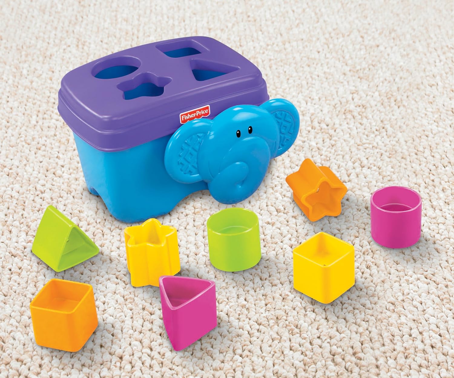 FisherPrice Growing Baby Elephant Shape Sorter W3113 Baby & Toddler Toys Shape & Color Sorters