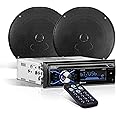 BOSS Audio Systems 656BCK Car Stereo Package - Single Din, Bluetooth, CD MP3 USB AM FM Radio, 6.5 Inch 2 Way Full Range Speakers, Black