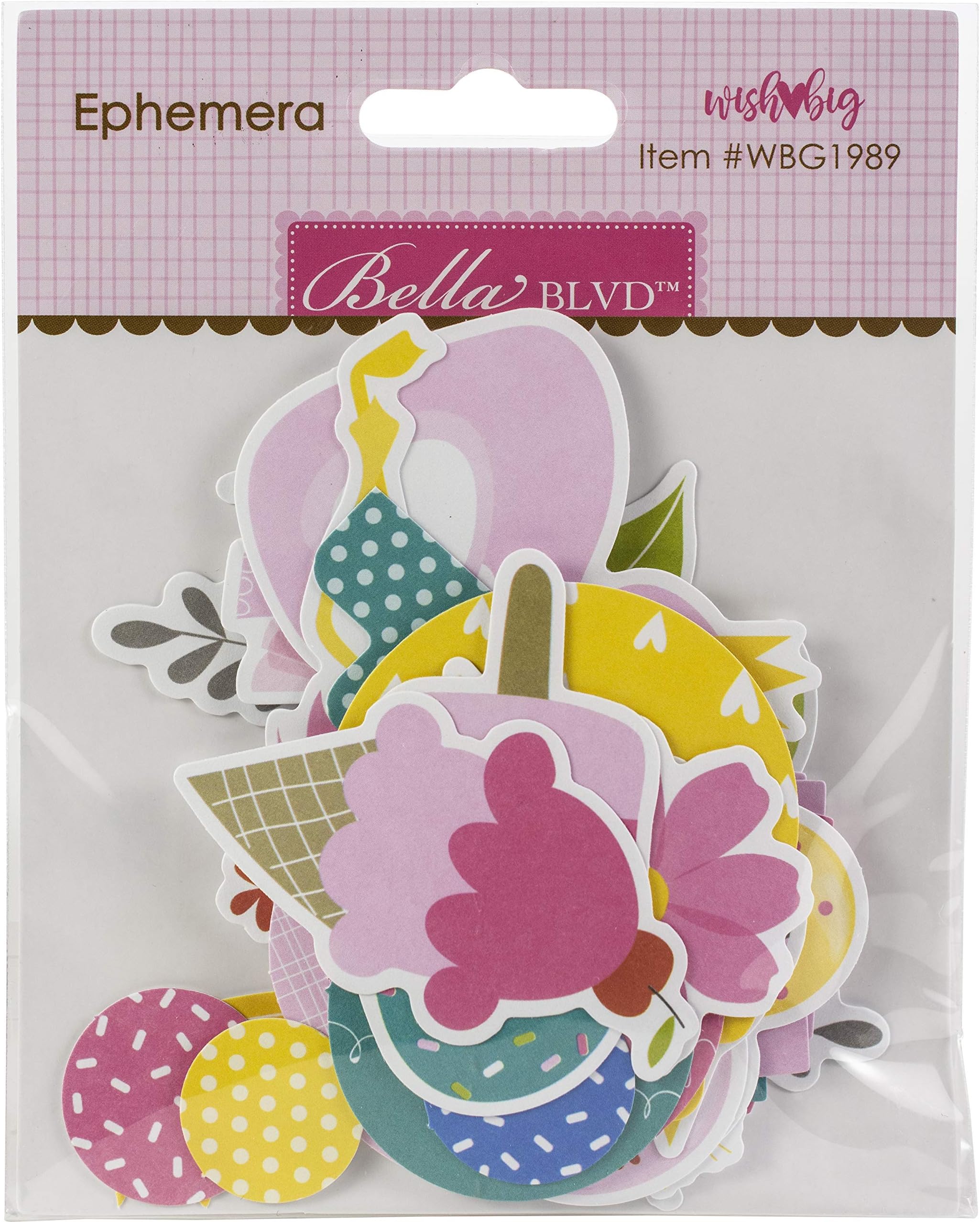 Bella Blvd Wish Big Girl Cardstock Die-Cuts-Ephemera, Shapes, Tabs & Words