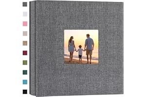 Finksy Small Photo Album 4x6 200 Photos Linen Cover Picture Photo Book for Family Wedding Anniversary Baby Vacation