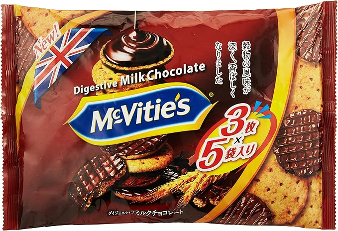 Amazon 明治 マクビティミルクチョコレート袋 15枚入 明治 ビスケット クッキー 通販