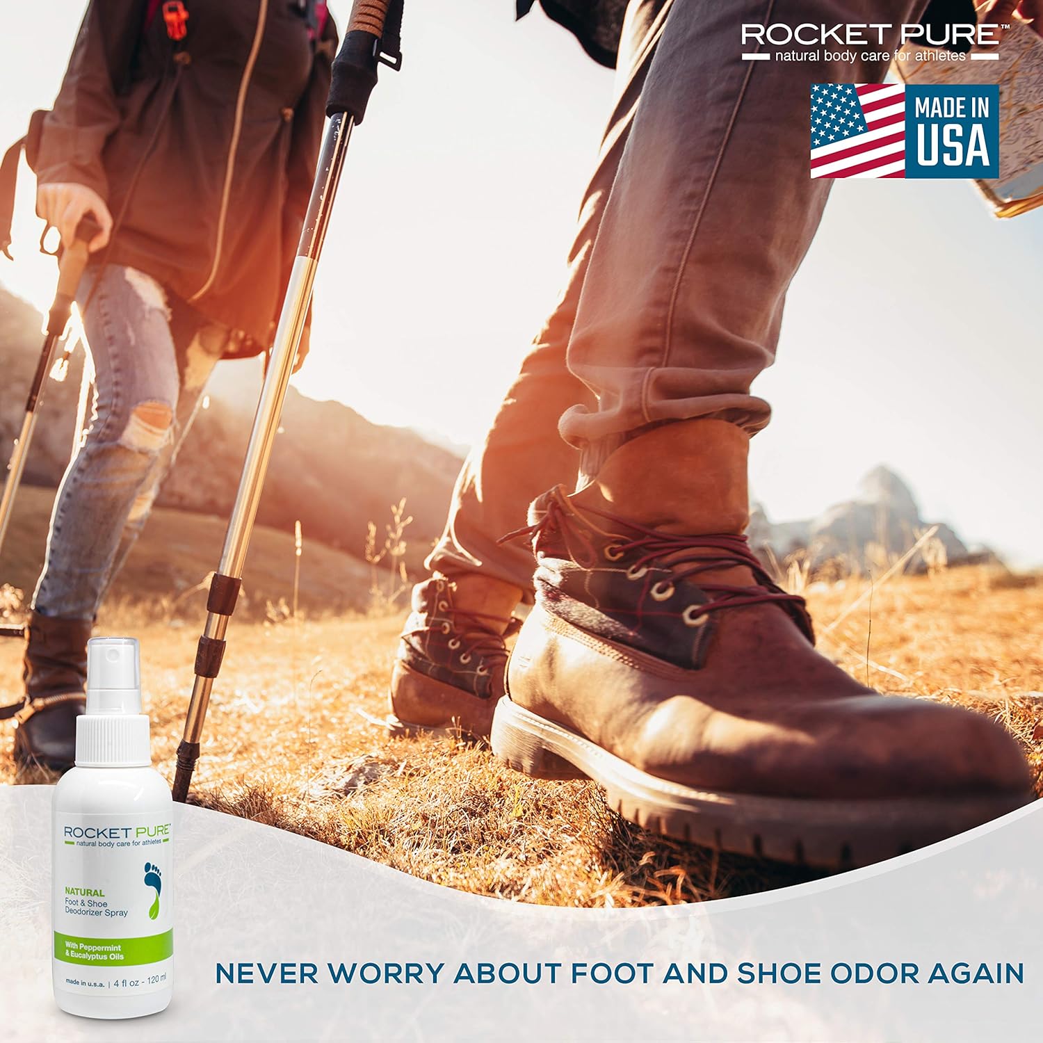 Natural Mint Shoe Deodorizer, Foot Deodorant Spray. Fights Odor, Stink Caused by Bacteria. Spray Freshens Better Than Messy Powders, Antiperspirants, Insoles, Sneaker Balls. Use on Feet or Shoes.: Sports & Outdoors